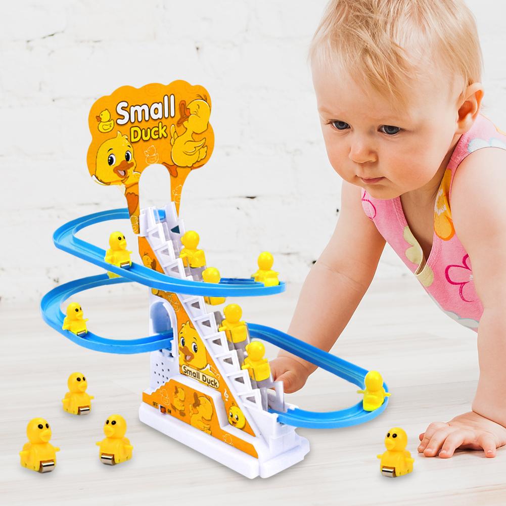 Duck Stair Climbing Toy Assembly Design Electric Duck Stair Toy Exercise Hands On Skills Small Duck Climbing Toys Birthday Gifts