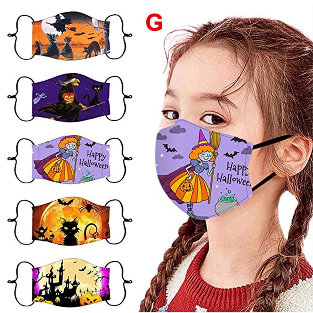 Halloween Children Mask Fashion Cute Washable Reusable Mask Anti Pollution Mouth Respirator Cotton Unisex Masquerade