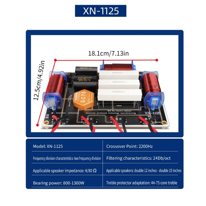 Quality XN112 700W Speaker Splitter Crossover Divider 2100HZ for Music Lover for Weddings,Outdoor Gatherings, KTV