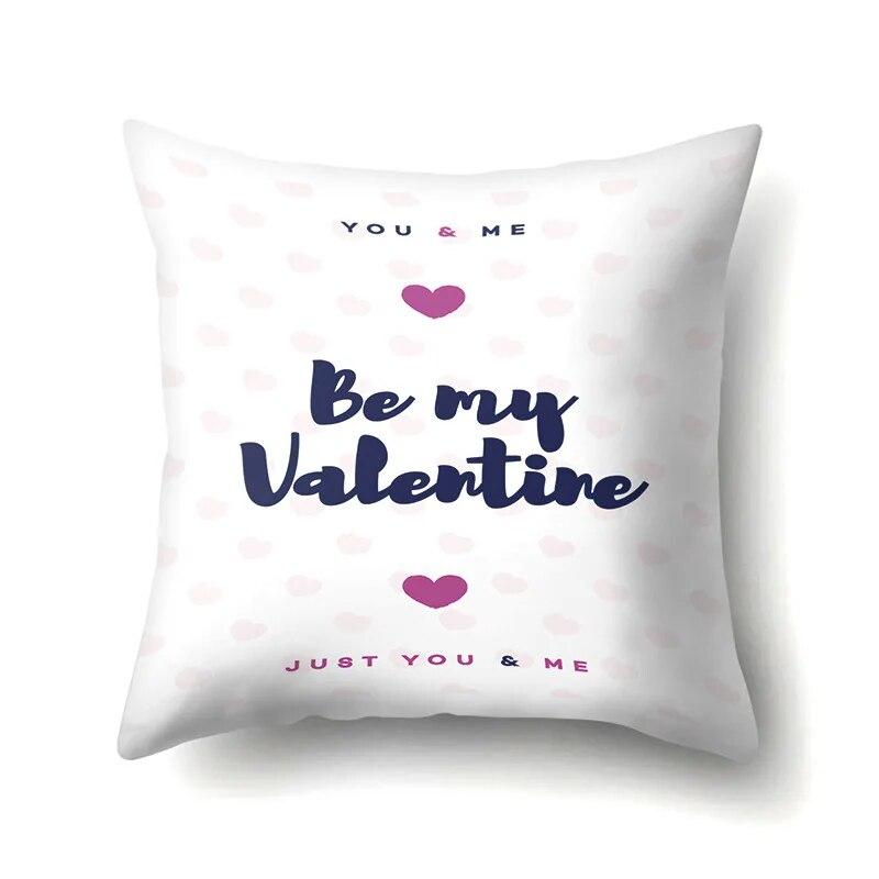 Valentine's Day Letter Love Pattern Printed Pillow Cover Sofa