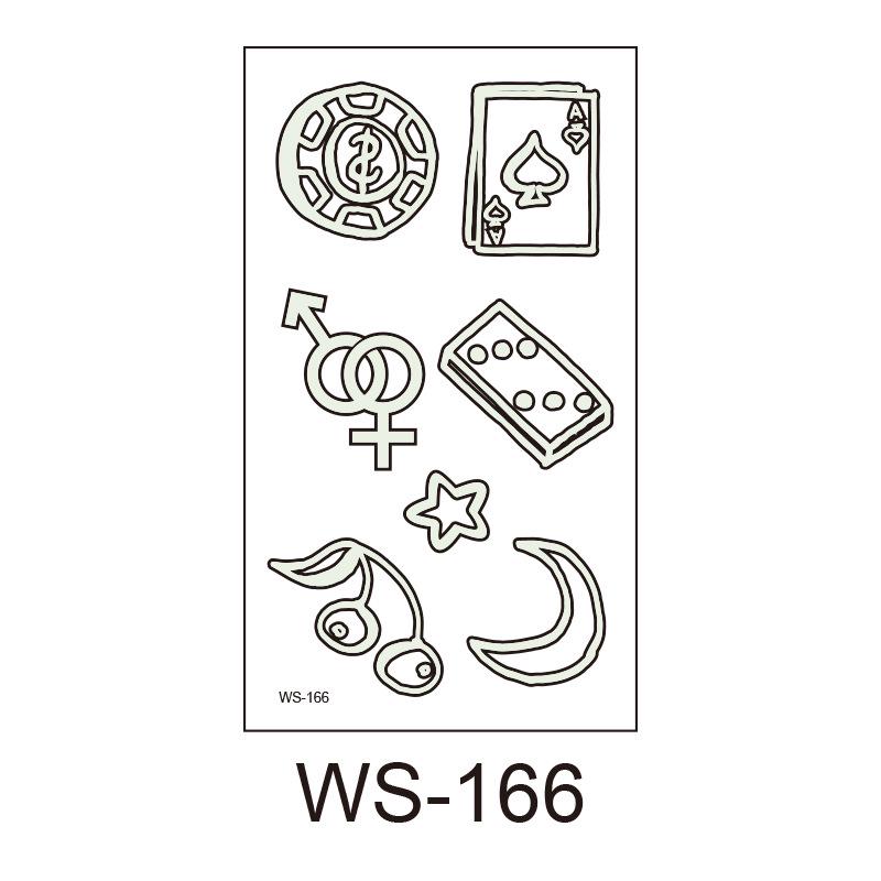 Elektrische Silbe, wasserdichter blauer, im Dunkeln leuchtender Tattoo-Aufkleber, kleiner frischer Regenbogen-Tattoo-Aufkleber, Party-Gesichtsaufkleber