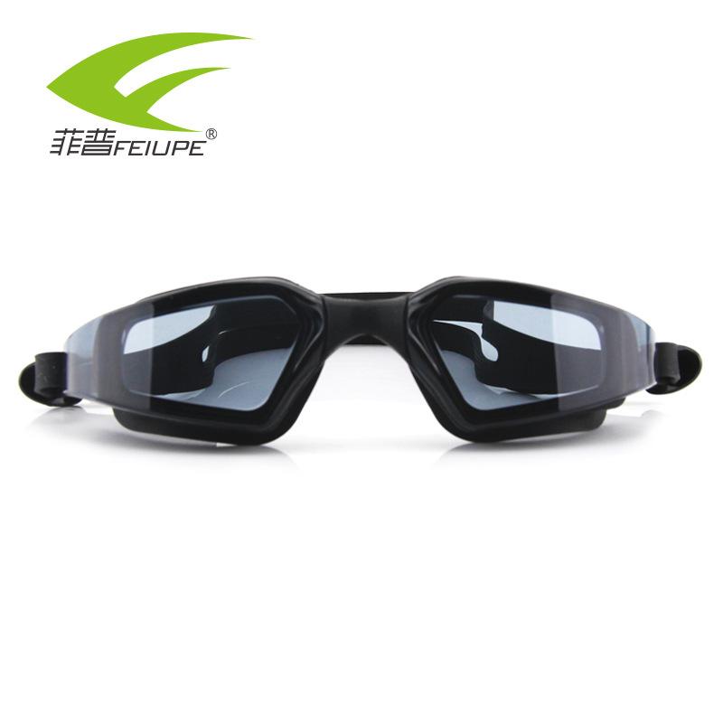 High-definition swimming goggles for women Men s swimming goggles waterproof and anti-fog Full transparent large-frame swimming goggles чёрный