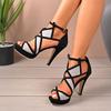 Fashion 2024 Summer Trend Women Designer Outdoor Comfortable Sandals Hollow Thin Heels Sexy Elegant High Heels Sandals Shoes for Women