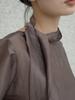 Deoenel Scarf Blouse - [Brown]