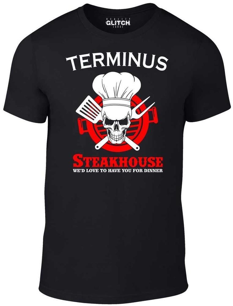 

Terminus Steakhouse Men s T-Shirt - Funny Dead Roamers Walking Walkers Zombie L