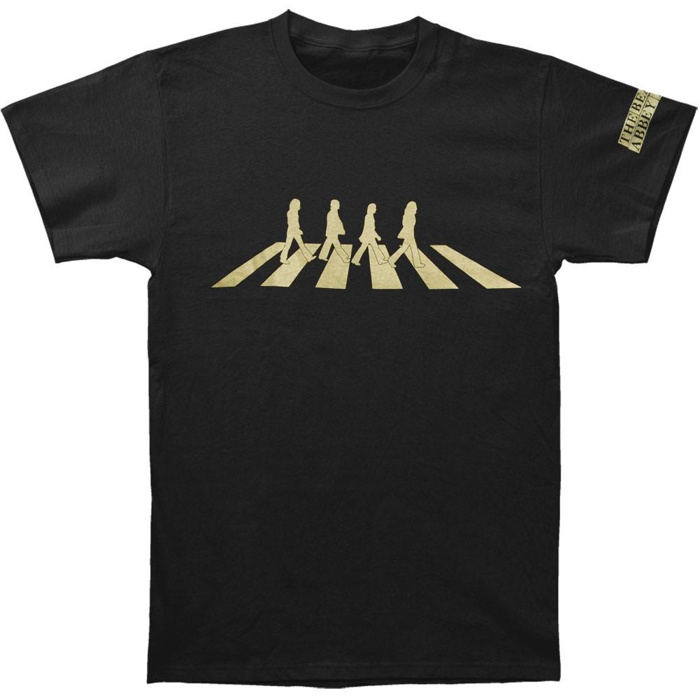 Men s Beatles Abbey Road Silhouette T-shirt Small Black XXXXL