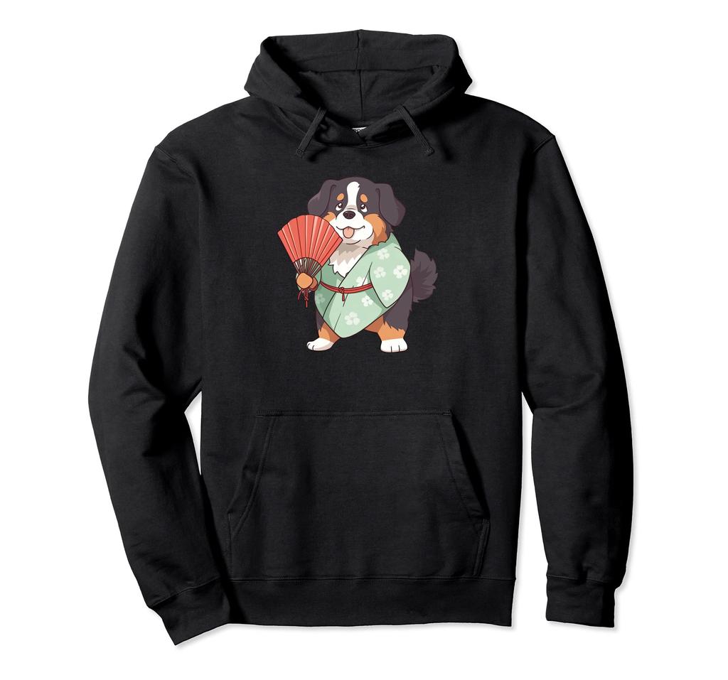 Bernese Mountain Dog Yukata Funny Summer Festival Hoodie