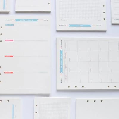 40 Sheets Kawaii A5 A6 Loose Leaf Notebook Paper Refill Spiral Binder Index Inner PagesPoint Grid Line Planner Agenda