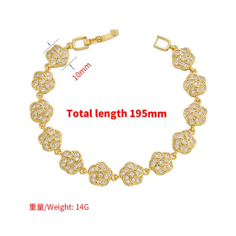 ZHUKOU 8 styles Gold Women's Bracelet CZ Crystal Zircon Shiny Bracelet Women Jewelry VL143