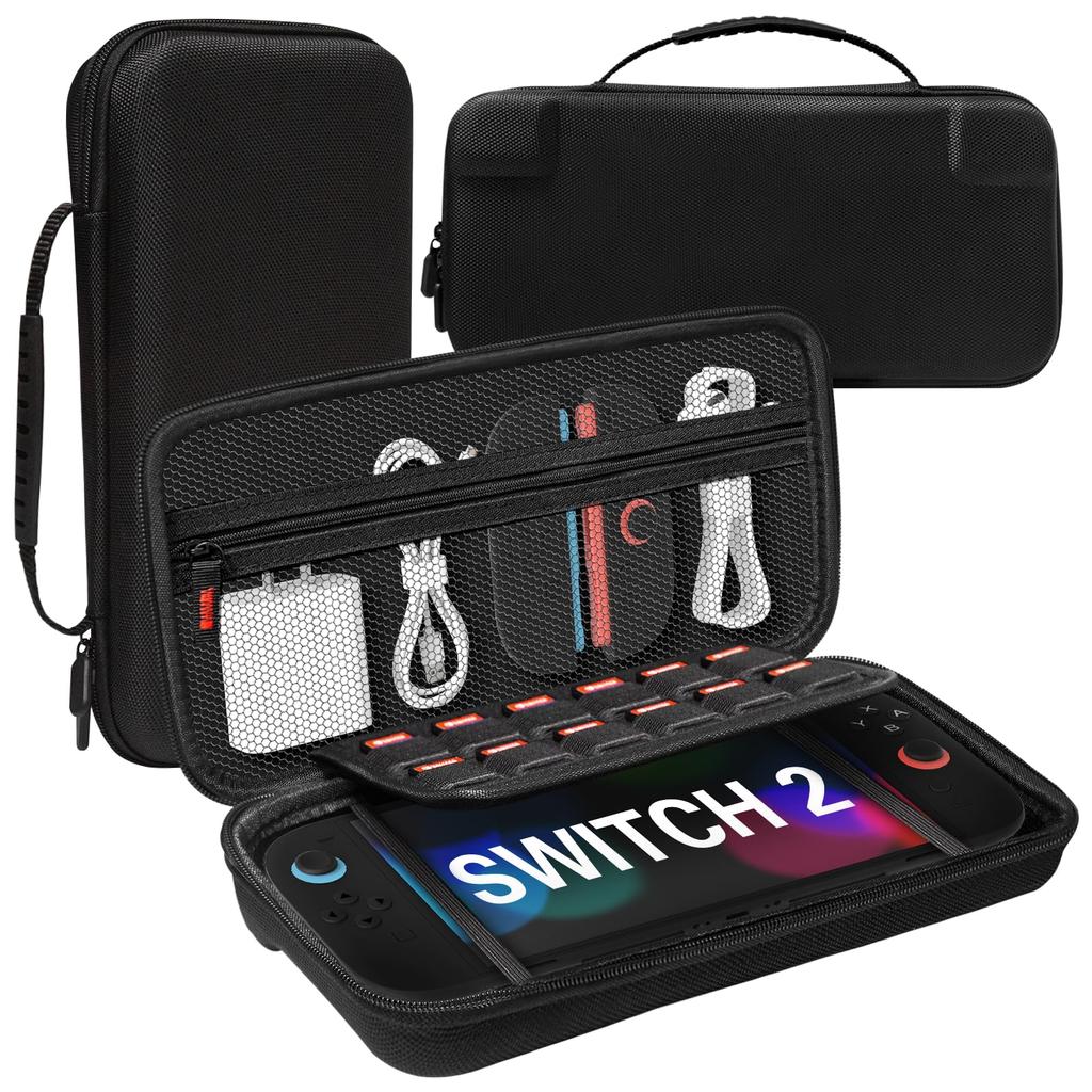 Carrying Case for Switch 2 2025,Protective Hard Shell with 12 Game Card Slots,Portable Travel Storage Case for Switch 2 Console