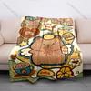 17 Styles Capybara Cartoon Print Blanket Soft Fluffy Throw Blanket Kids Adult Sofa Bed Travel Blanket Cover Throw Wonderful Gift