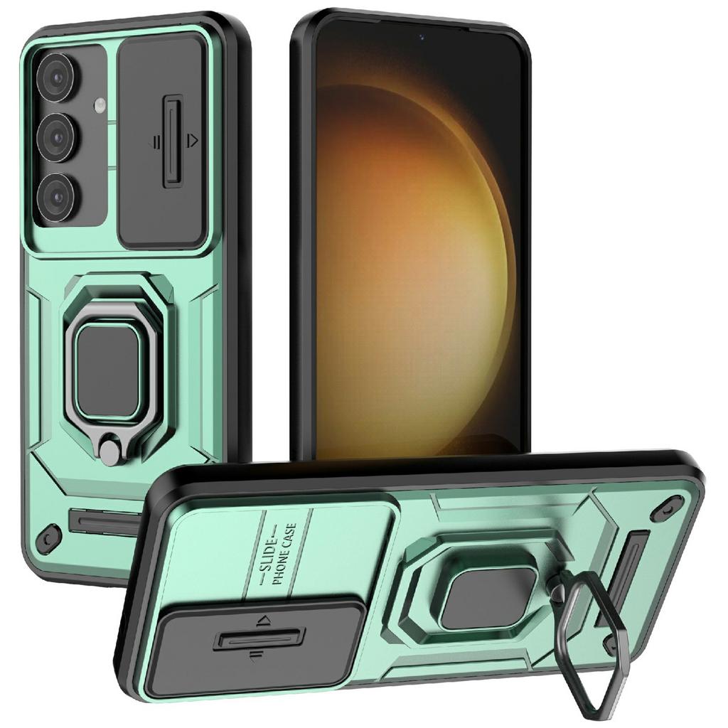 For Samsung Galaxy A56 5G Case PC+TPU Kickstand Phone Protector with Lens Cover