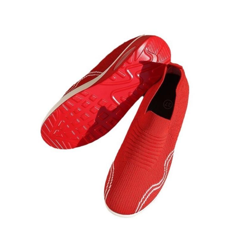Large size air cushion fly-woven women's shoes low-top breathable foot cover women's sports shoes heightening air cushion socks shoes