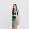 Kangol Women S Argyle Knit veSt 1877 Green