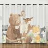 Curtains European And American Cartoon Animals Bear Deer Digital Printing Blackout Curtain Bedroom Punching