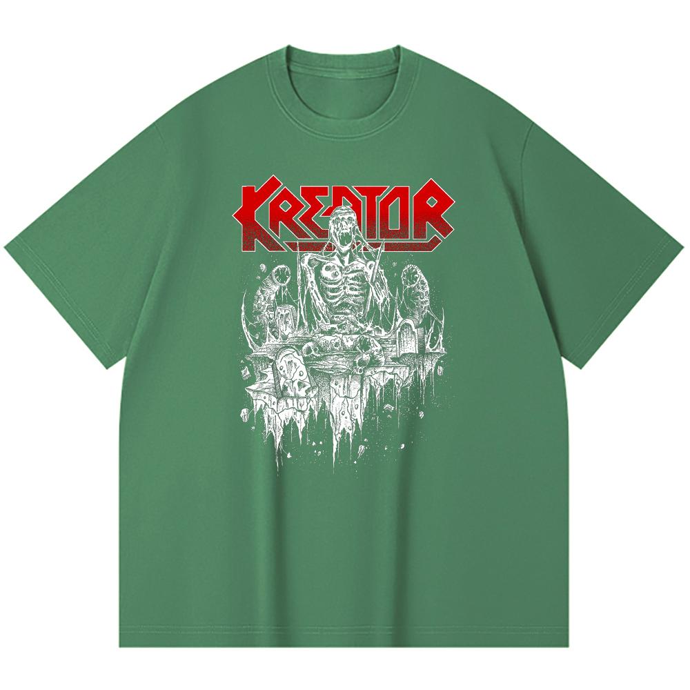 230 g/m² 100% Bavlna T-shirt Heavy Metal Rocková Kapela Tisk Populární Hudby Unisex Těžký Bavlněný T-shirt
