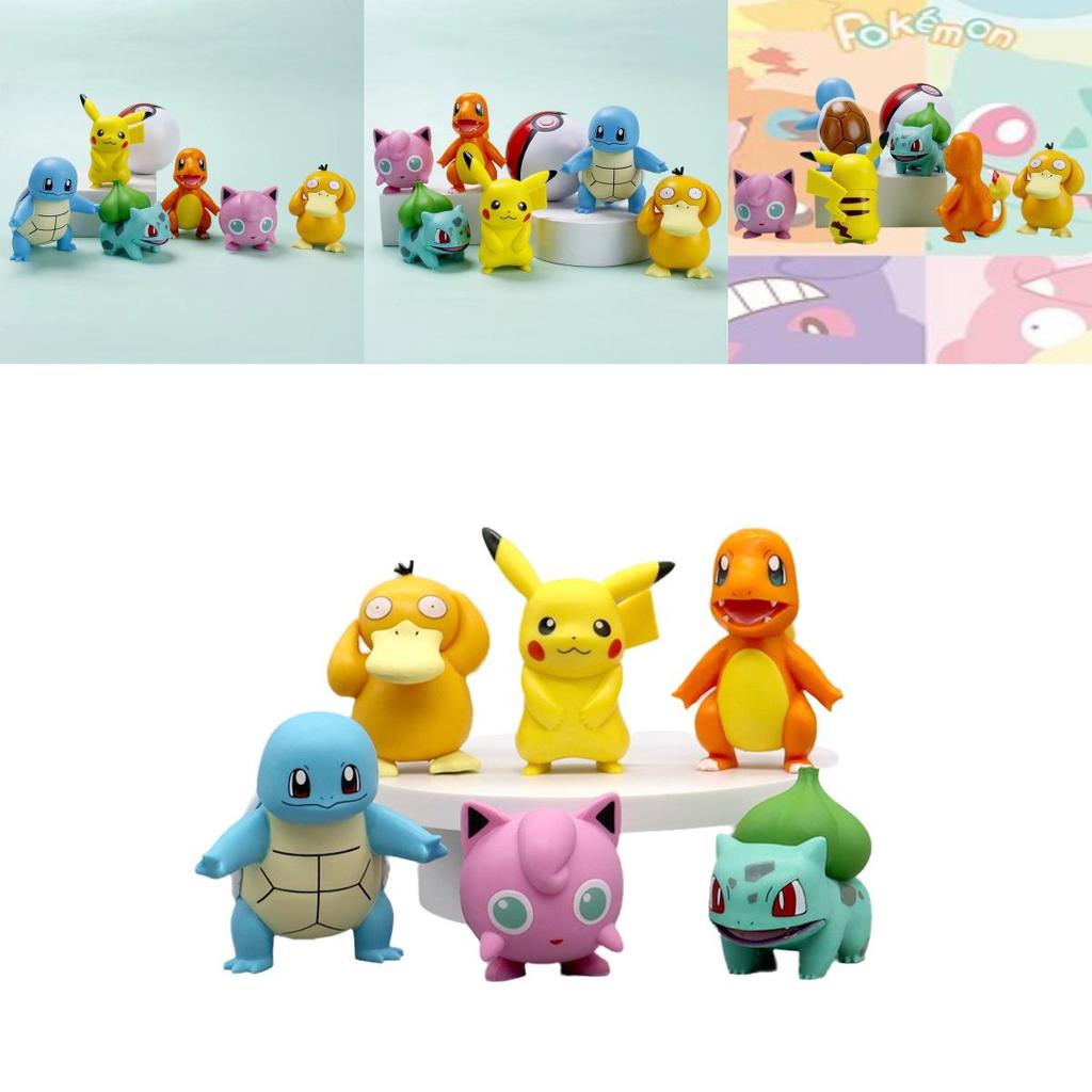 Adorable Pikachu Pokemon Can Reach Duck Cartoon Car Doll Cake Hand Decoration Pvc For Enthusiastic Collectors And Fans