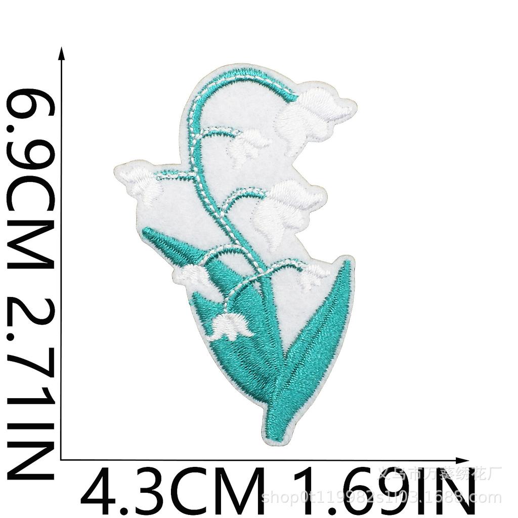 Small Daisy Embroidery Cloth Sticker Cartoon Peony Flower Bag Decoration Computer Embroidery Beautiful Small Red Flower Patch Ironing