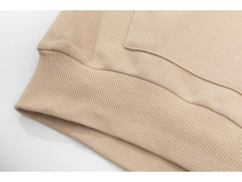 Unisex Terry Fleece Badge Hoodie - Solid Color, Long-Sleeve Island Style