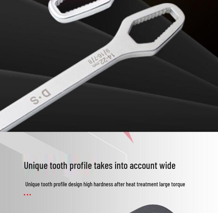 Double-Ended Adjustable Socket Wrench, 8-22mm, Special Shape, Self-Tightening