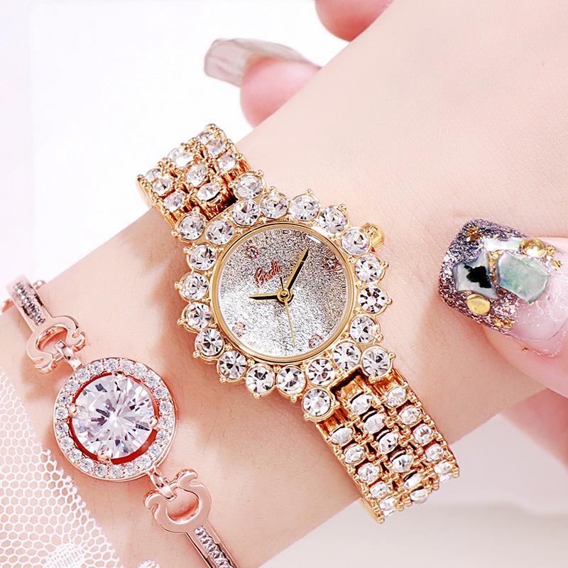 Light Luxury Full Diamond Women's Watch Niche Quartz Watch Women's Fashion Gypsy Star Watch Watch Diamond
