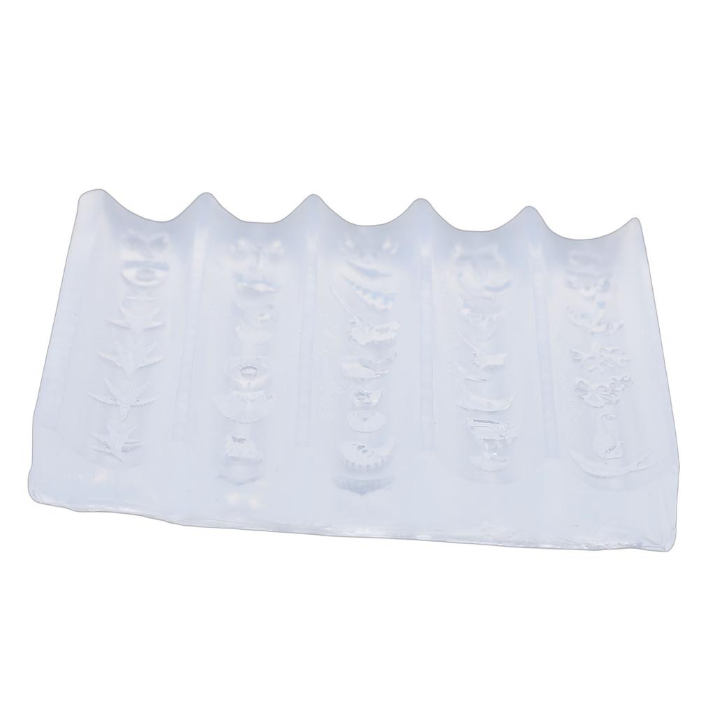 Silicone 3D Nail Mold Reusable Clear Flexible Nail Art Carving Template for Resin   Crafts