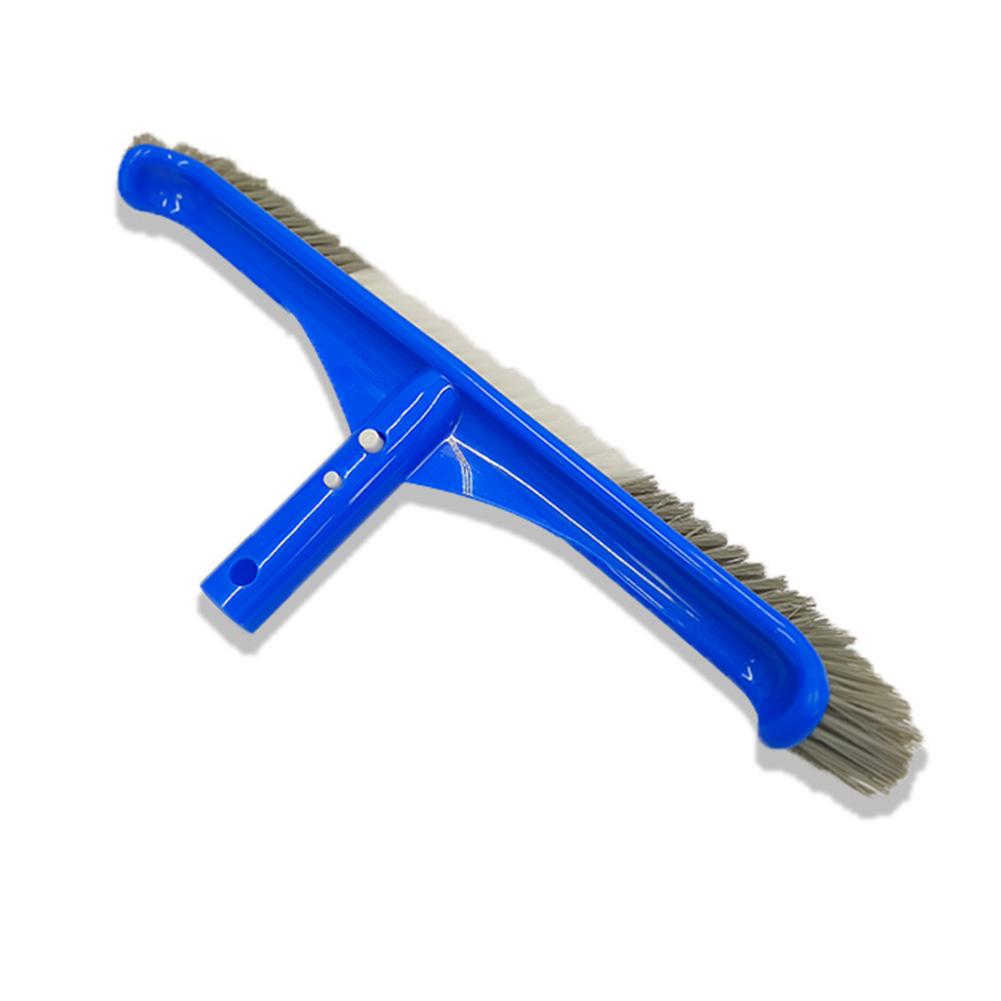 17inch Heavy Duty Pool Brush Head with Curved Ends Cleaning Brush Head for Cleaning Inground Pool Tiles Walls Floor Steps