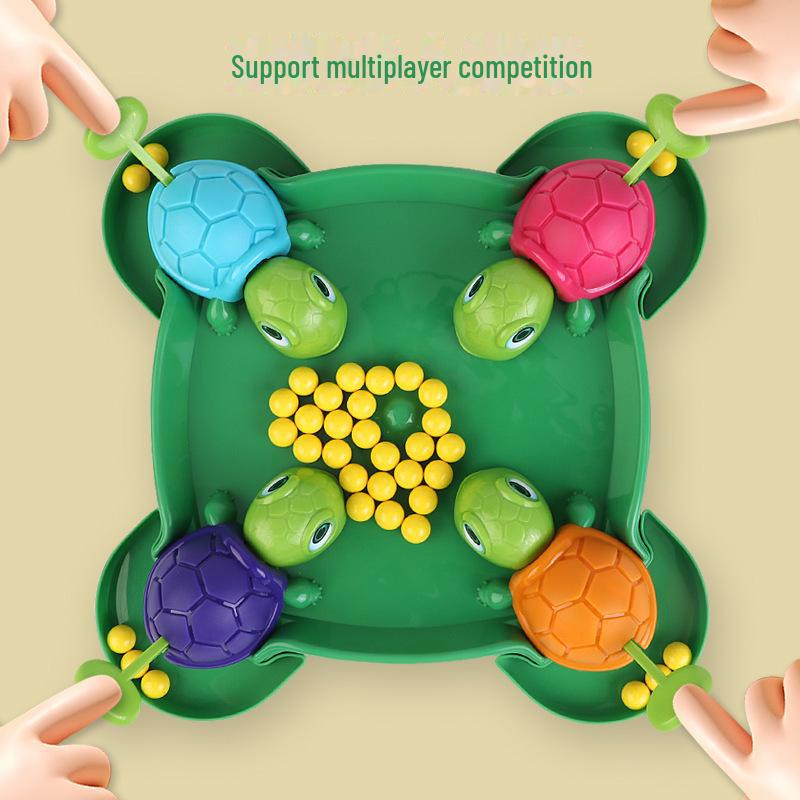 Interactive Parent-Child Turtle Frog Bean-Eating Game: Desktop Puzzle Toy for Fast-Paced Fun