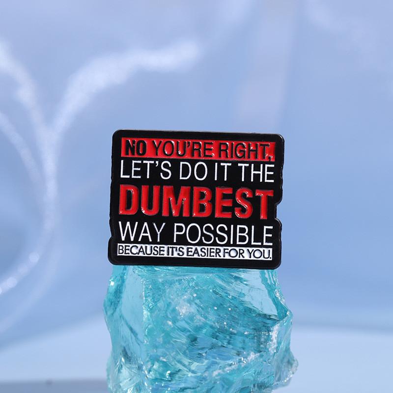 Letter Colorful Elegant Pin Brooch Featuring Geometric Shapes For Expressive Style Fashion