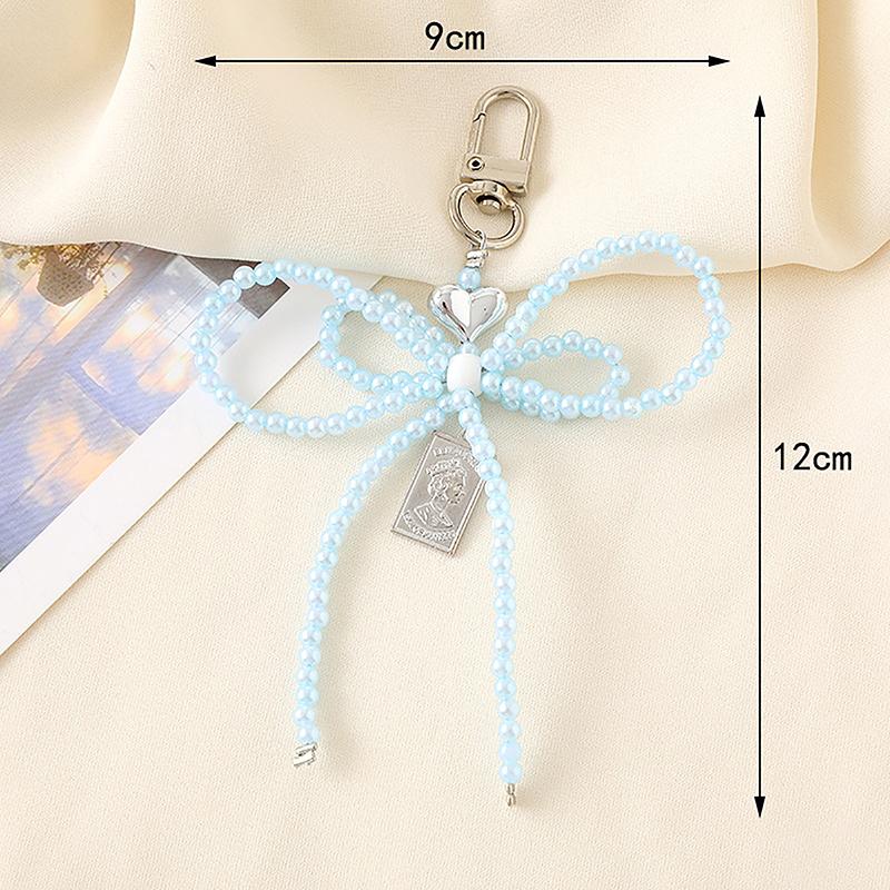 1Pc Camera Bag Key Chain Jewelry Gift Decoration Korean Cute Bow Pearl Phone Pendant Chain Charm Strap Phone Accessories