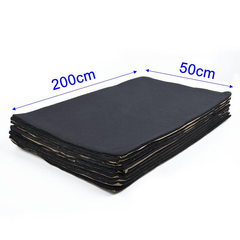 200*50cm 10mm Thickness Car Foam Cotton Deadener Reduction Noise Sound Insulation Cotton Door Trunk Soundproof Auto