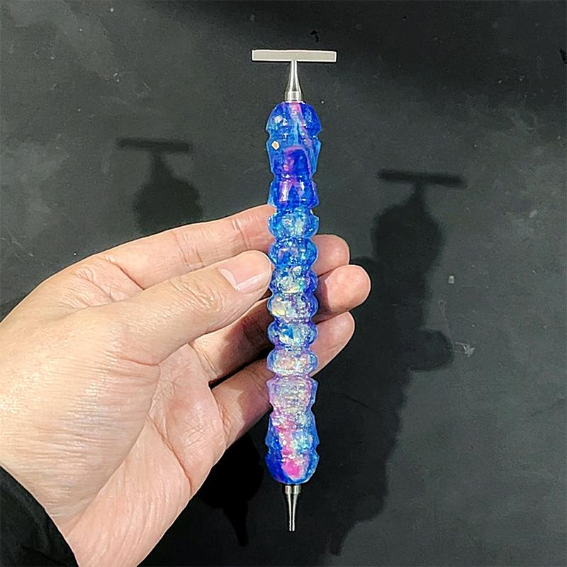 Homfun Shiny Diamond Painting Pen Color Embroidery Threaded Dot Drill Tool Metal Screw Thread Diy Dot Drill Pen Tool Accessories