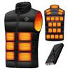 Jelva Electric Heated Vest with 25 Points and Large 3 Independently Controlled Heating 6 Temperature Power Supply Windproof and Down Machine for Men