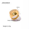 18K Gold Stainless Steel Polished Ring: European & American Fashion, High-End Non-Fading Women's Jewelry
