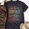 Vintage Póló 1986 Korlátozott Kiadású Póló Retro 40 Éves Tökéletesen Érett Unisex Póló 40t