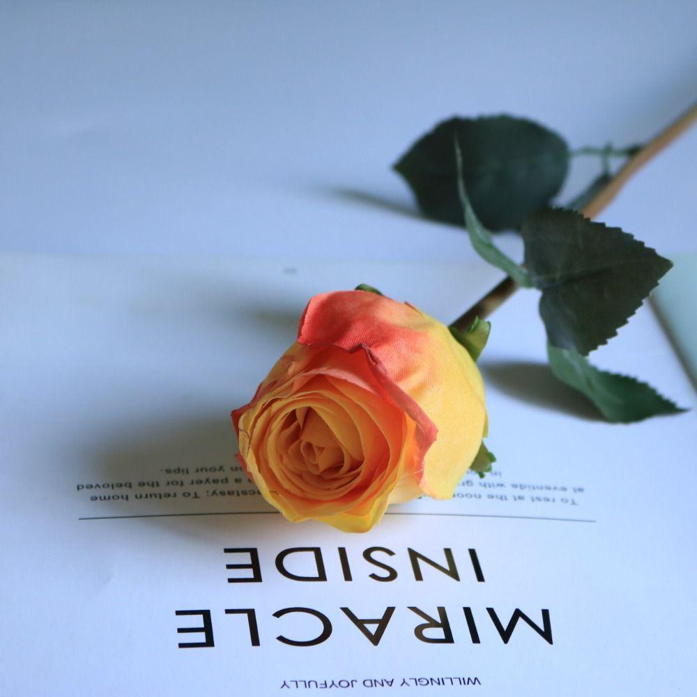 Fire Roasted Burnt Edge Rose Romantic Floral Decoration New Photography Props
