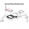 Sunroof Glass Weatherstrip 70205-T2A-A01 70205T2AA01 Rubber Seal Replacement Accessories Glass Sealing Strips