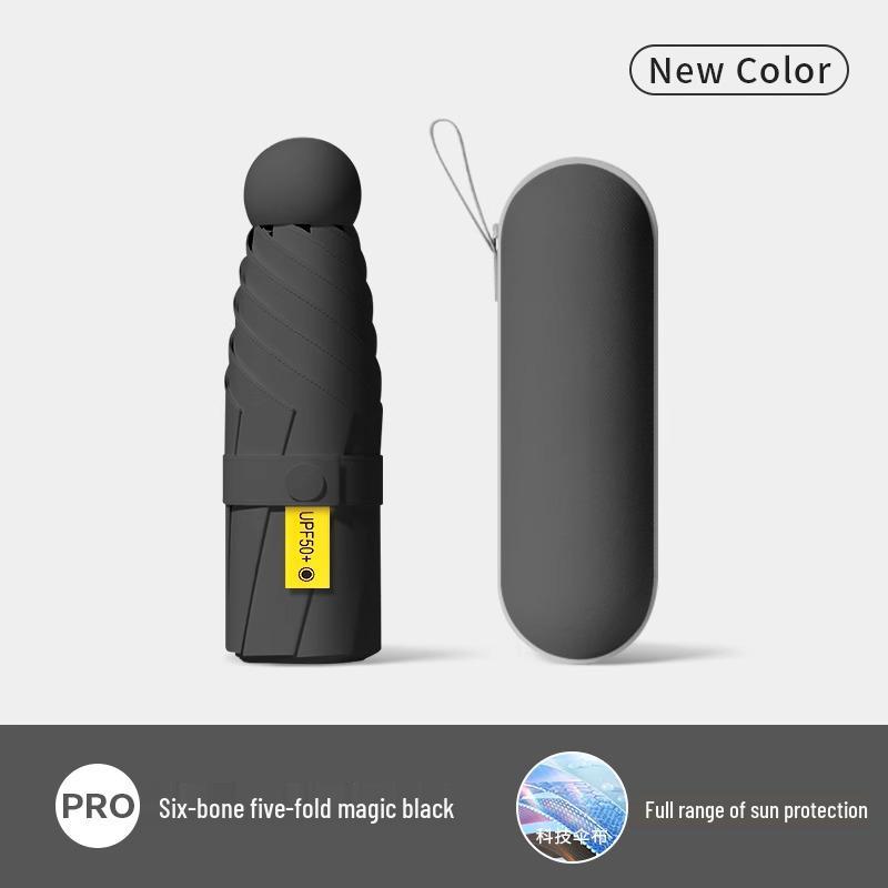 Mini Five-Fold UV Protection Sunscreen Umbrella: Portable and Dual-Use for Sun and Rain, Women's Sunshade Umbrella