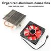 CPU Cooler 3 Pin Connector PC Accessory with Light 2 Brass Pipe for AMD 775   1155   1366