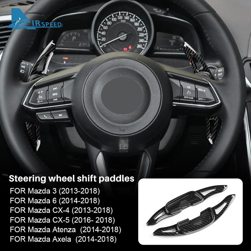 ABS Łopatki zmiany biegów na kierownicę samochodową Dla Mazda 3 6 CX-4 2013+ i CX-5 2016 2017 2018 oraz Atenza Axela 2014-2018 Akcesoria