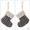 Set of 10 Knitted Christmas Socks Large Capacity Stocking Handmade Present Bag Hanging Ornament for Family Celebration