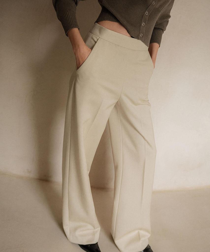 Memua Hard Wide Brushed Slacks