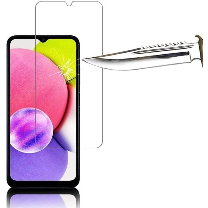 Verre Trempé pour Samsung Galaxy A03s [Pack 3] Film Vitre Protection Ecran 9H E.F.Connection