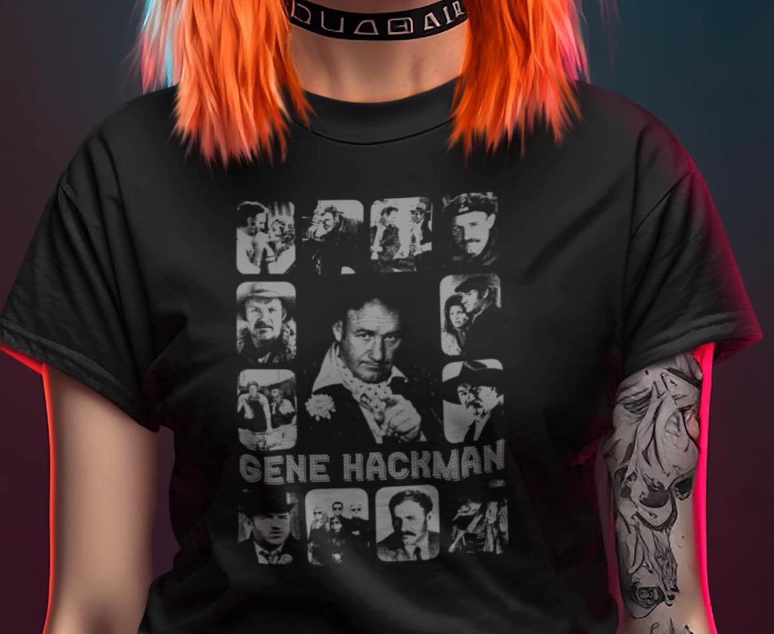 Gene Hackman T-Shirt: 70s-80s Cult Film, Retro Cinema M