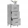 Sideboard Concrete Grey 34.5 x 34 x 90 cm Engineered Wood