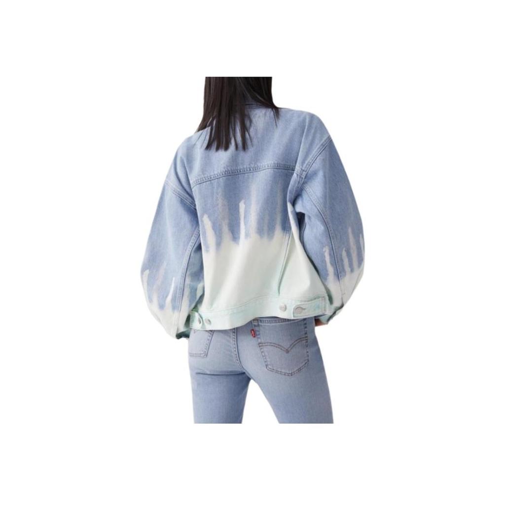 Levis Cool Series American Vintage Loose Casual Lapel Long Sleeve Denim Jacket Women Jackets Light-Blue 002Z0-0000