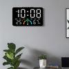 Modern Minimalists Design Electronic Clock Large Screen Display Indoor Thermometers Hygrometer Wall Mountable Tabletop