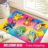 Pokemon Anime Characters Print Non-slip Doormat, Soft Absorbent Floor Rug for Home Decor