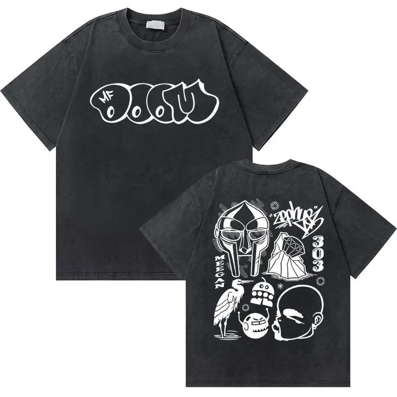 

Репер Mf Doom MM FOOD Doomsday Графічна футболка Чоловіча Жіноча Хіп-хоп Реп Випрана Вінтажна Футболка Чоловіча Мода Круті Оверсайз Футболки M