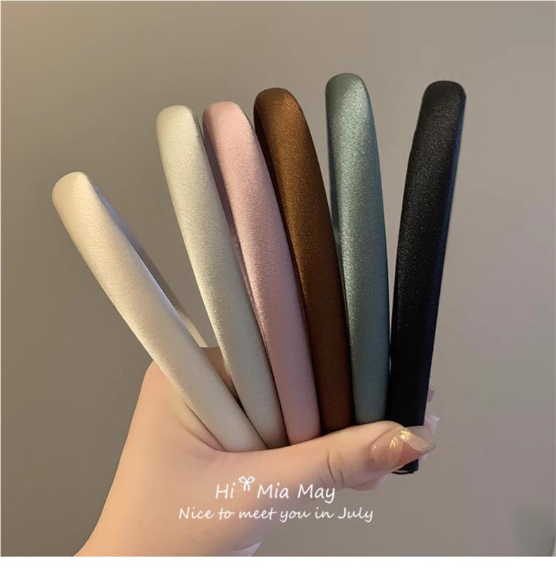 French Red Satin Headband 2025: Stylish Travel Face-Washing Hair Accessory